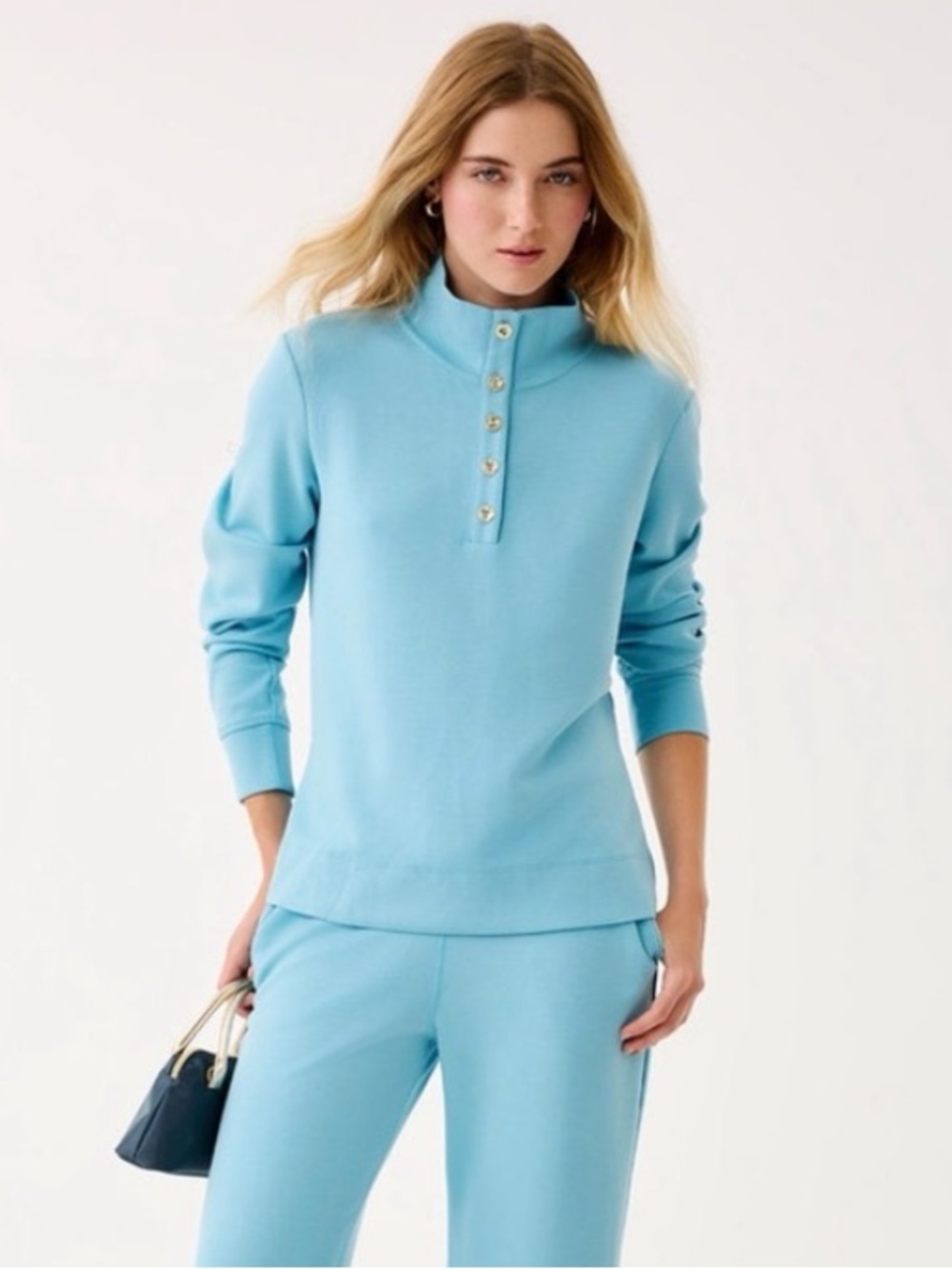 Lilly Pulitzer NWT Light Blue 50+ Cowrie Knit Pullover Daniel Island Charleston